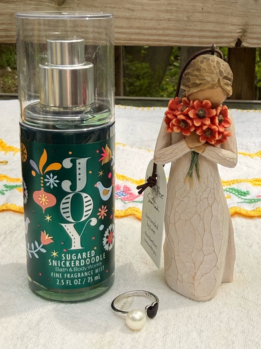 Grab Bag Trio Sterling Silver, Fragrance Spray & Willow Tree Poppy Bouquet